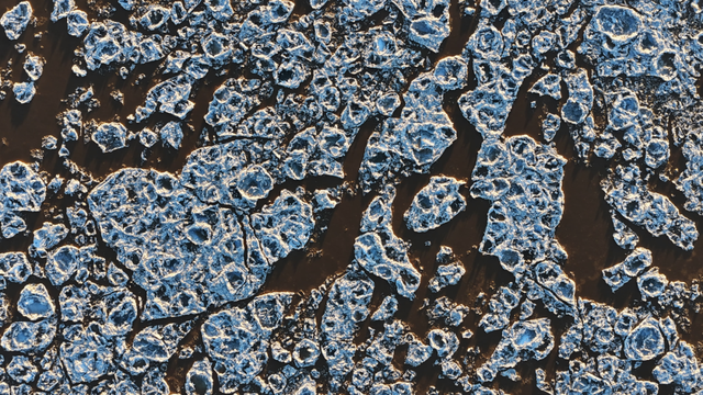 冬日奇观！落日流凌为黄河披上幻彩霓裳