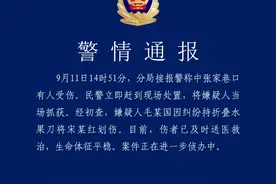 苏州警方：嫌疑人因纠纷持折叠水果刀将一人划伤，被当场抓获图片