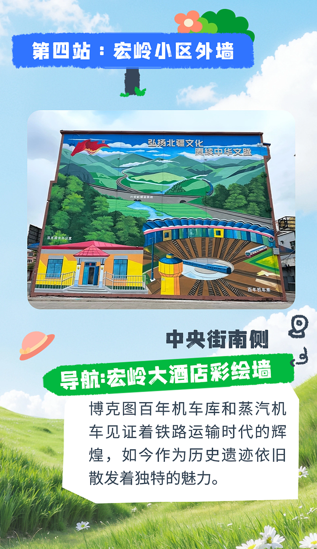 “墙”势出圈 牙克石这里不止于美 “多巴胺墙绘”太哇塞了