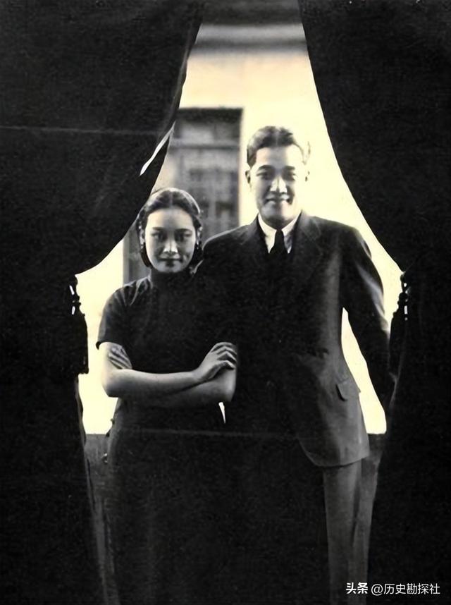戴笠与胡蝶的真实影像，胡蝶美艳摄人心魄，戴笠面容冷峻不怒自威