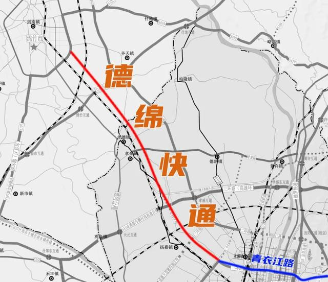 德阳“南北快通”，德绵德什快通，成德大道、龙泉山旅游公路