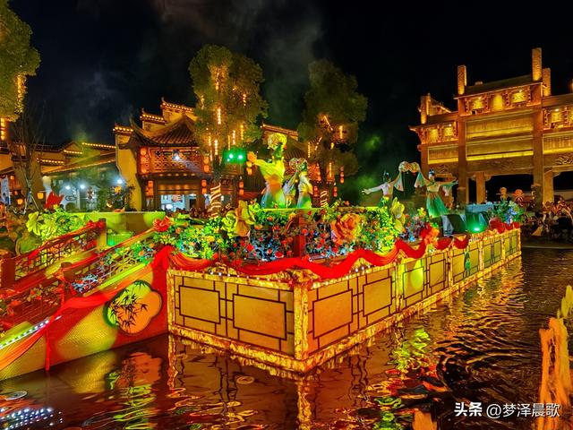 云梦夜未央：楚王城公园楚王天下大舞台、祥云湾灯火里的千年回响
