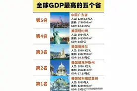 “全球 GDP 最高的五个省”整理出来了，哪里最厉害？图片