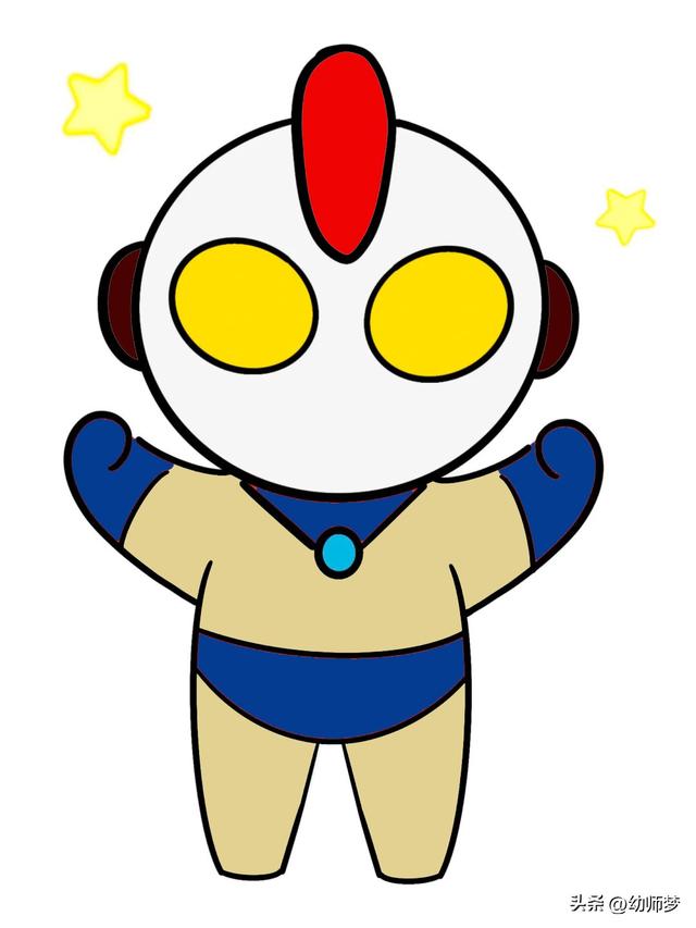儿童简笔画《奥特曼》适合3-6岁小朋友