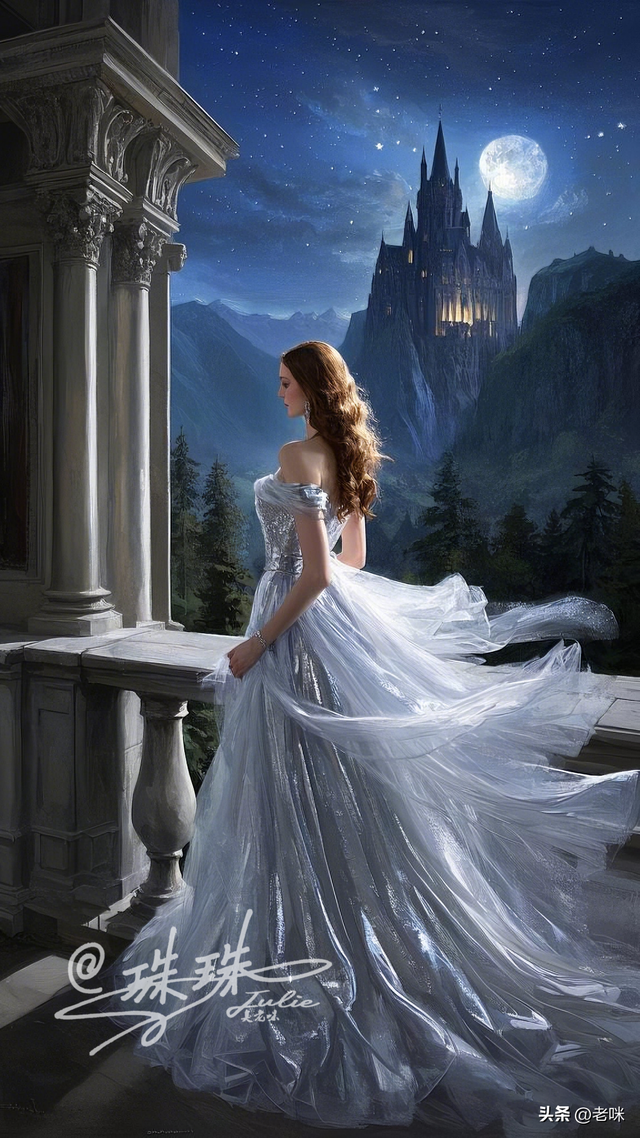 唯美油画——逃离城堡的公主
