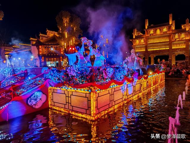 云梦夜未央：楚王城公园楚王天下大舞台、祥云湾灯火里的千年回响