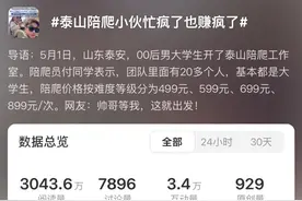 泰山陪爬小伙“假期赚疯了”？多人回应：实际接单少于平时图片