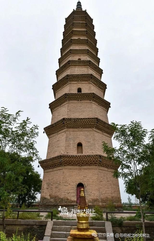鸣沙洲塔：位于中卫市黄河三角洲上，始建于西夏时期