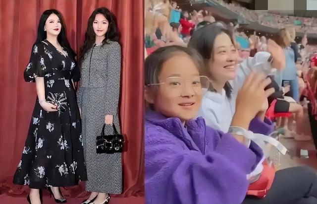 李湘女儿和梅婷女儿同框后，才发现，气质不是用钱就能砸出来的