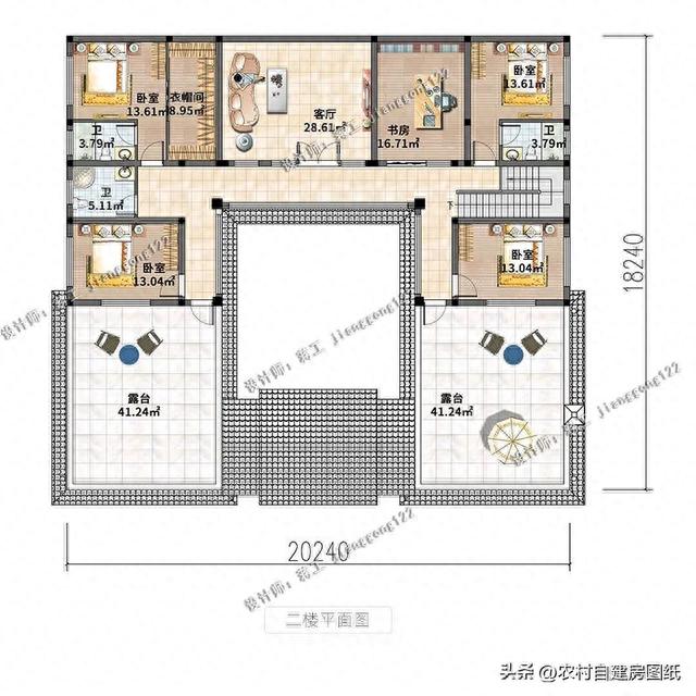 4款二层农村别墅，中式三合院设计，40万就够建一栋