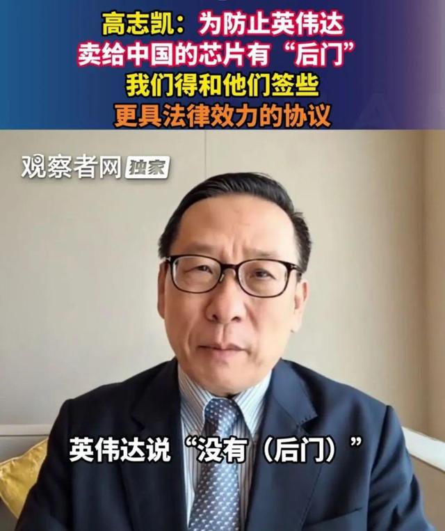 H20芯片停产！高志凯：英伟达必须交15%保证金，否则别想卖给中国