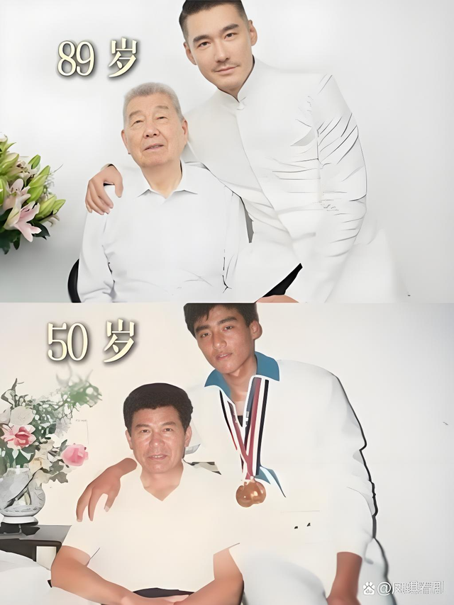 胡兵的老父亲，已89岁，年轻时一定挺帅气，生了俩儿子都气宇不凡