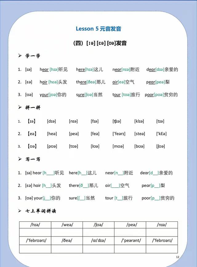 英语音标入门学习
