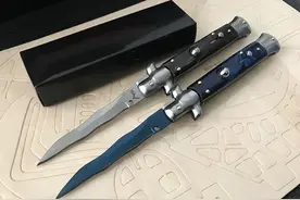 意大利最优秀的折刀之一 蛇形刀刃AKC侧跳 整体堪比艺术品般存在图片