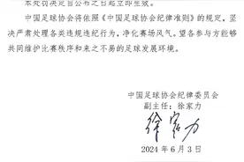 足协罚单：泰安球员姚道刚实施暴力行为、用手推击裁判员面部，被禁赛1年罚款10万图片