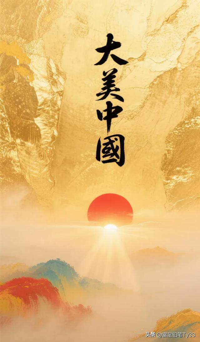 大美中国，山河壮丽如画，五岳巍峨，江河奔腾，尽显华夏磅礴风姿