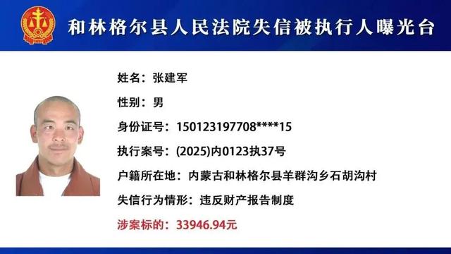 曝光！这几名失信被执行人有你认识的吗？