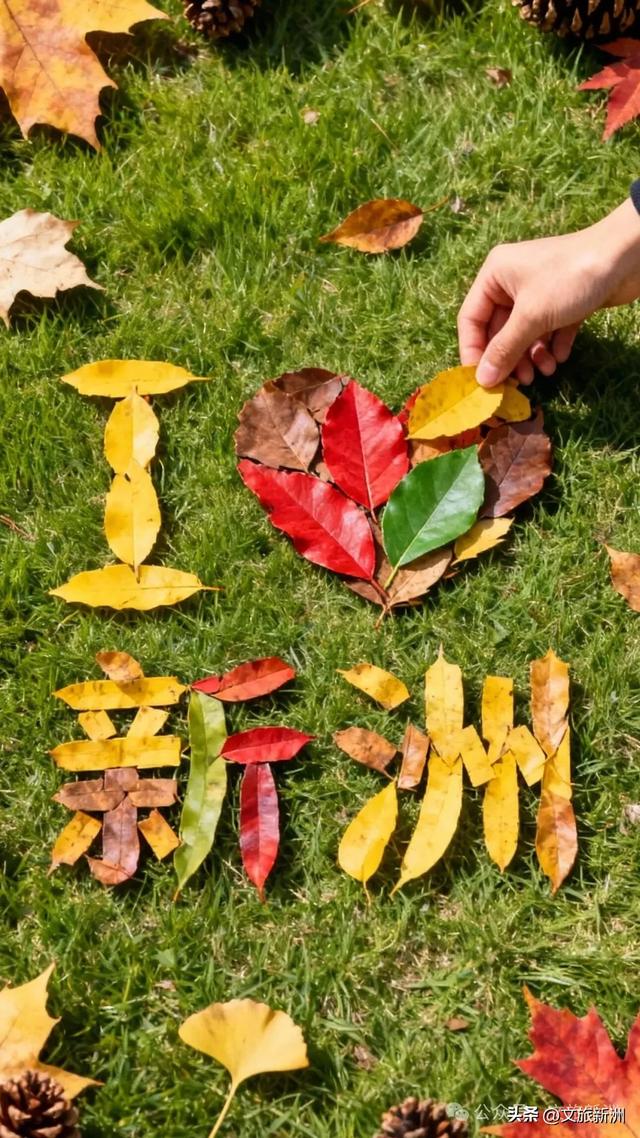 打个“阿秋”,用落叶拼出新洲"显眼包"