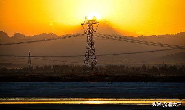 景泰盐沼湿地暮秋风景异