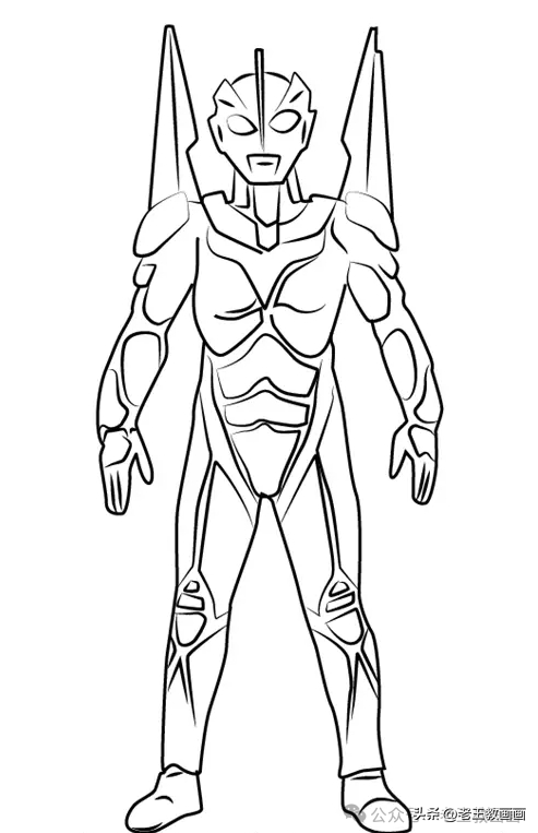 孩子们的最爱，奥特曼线稿资料，临摹涂色