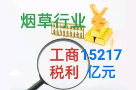 王炸来了，我国烟草行业实现税利总额15217亿元，超级纳税大户图片