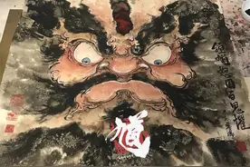钟馗怒目百鬼惧图片