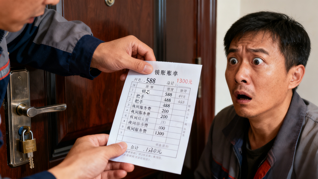 26元开锁变1300元！深夜“价格刺客”，刺的是普通人的无助