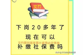 下岗20多年了现在可以补缴社保费吗图片