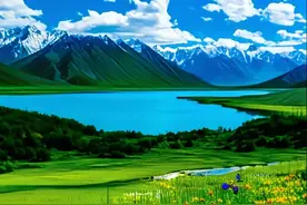 微信头像|山水风景头像，山青水秀，蓝天白云，花海湖泊；图片