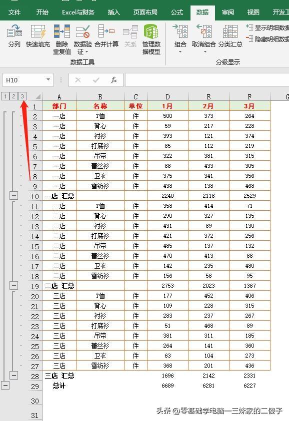 excel分类汇总数据的方法，3步搞定，动画演示一看就会