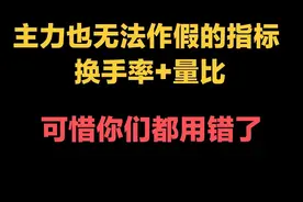 主力也无法做假的指标，换手率+量比，可惜你们都用错了图片