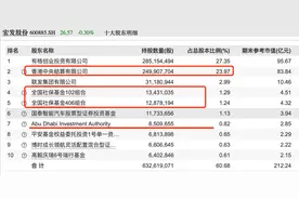 外资持股比例最高的10个股票，都是行业龙头股，社保也买进重仓图片