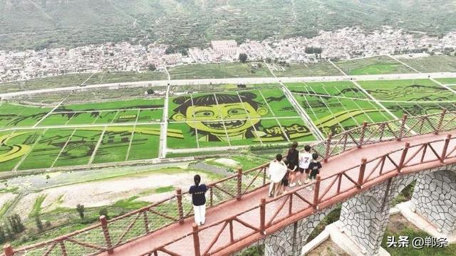 美在邯郸丨哪吒带您游涉县——东山大地景观稻田画迎来最佳观赏期
