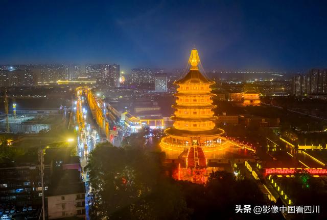 河南洛阳：隋唐洛阳城国家遗址公园夜景美