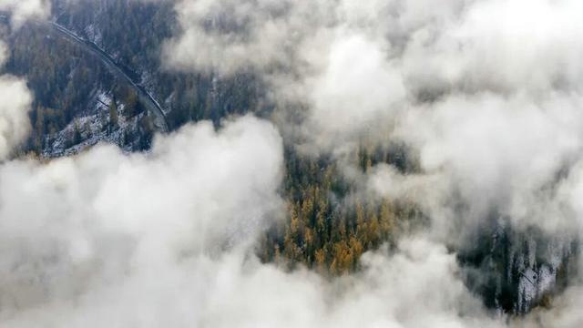 云雾缭绕 喀纳斯驼颈湾