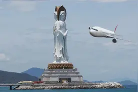 为什么飞机飞过南海观音像时，都必须要绕一圈？专家：并非迷信！图片