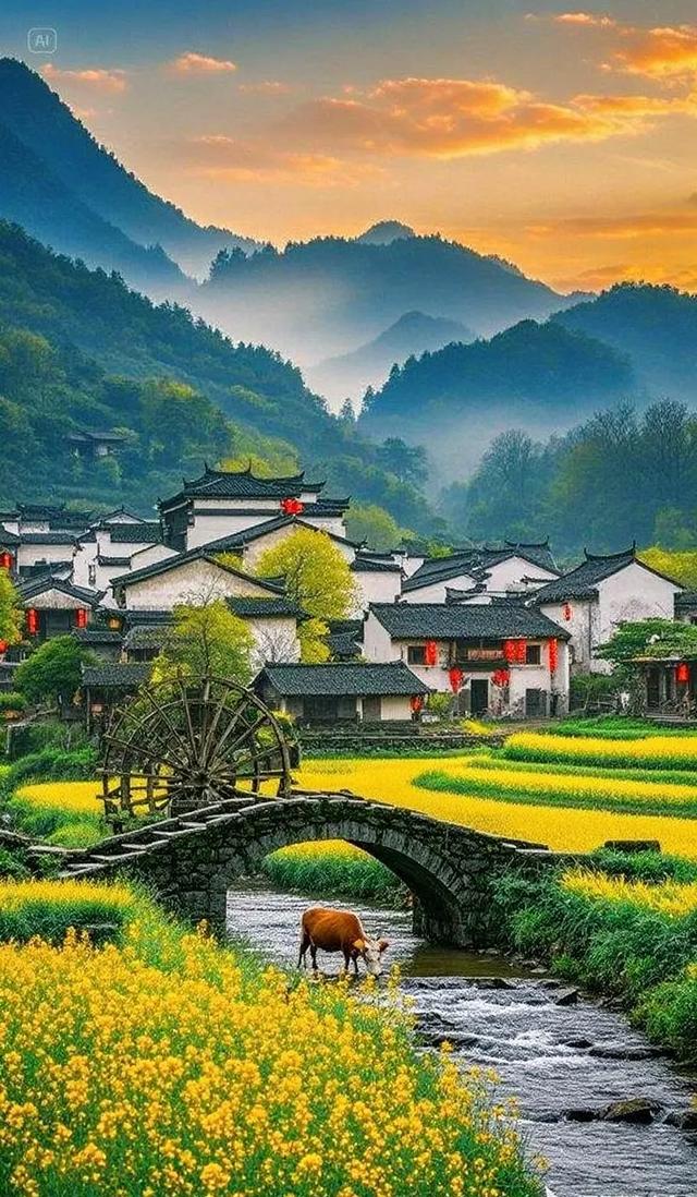 最美乡村：花海拥古村，山水间藏着诗与远方
