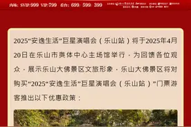 福利来啦！持演唱会门票享大佛景区限时免费!图片