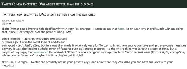 对标微信却翻车！X Chat功能拉胯，美国用户不买账，马斯克尴尬了