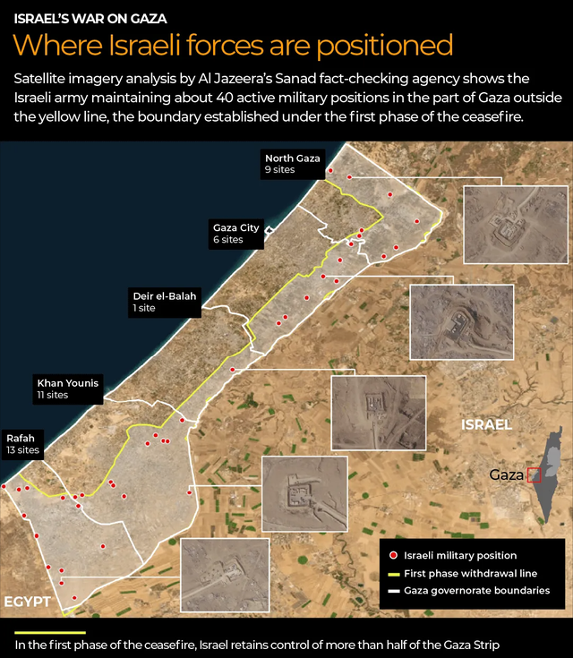 停火后仍在拆除：卫星图像揭示以军在加沙“黄线”后方的持续行动
