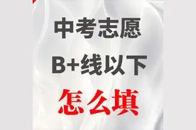 深圳中考志愿：B+线以下，怎么填 ，才正确！图片