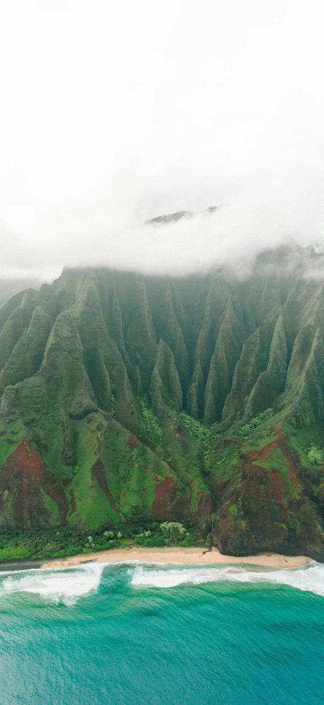 手机壁纸|高耸入云的山峰自然景色