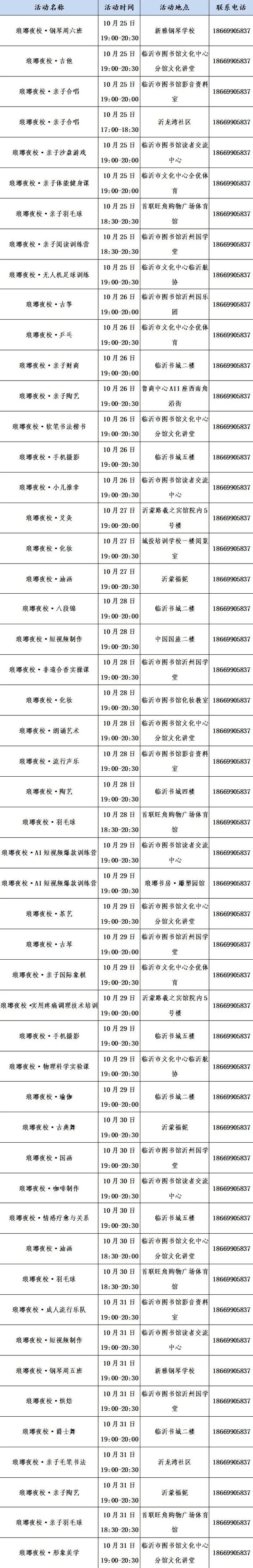 临沂市图书馆一周活动预告