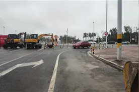 “文越路东西两侧为啥有围挡？”海口交警：未通过验收，不具备通行条件图片