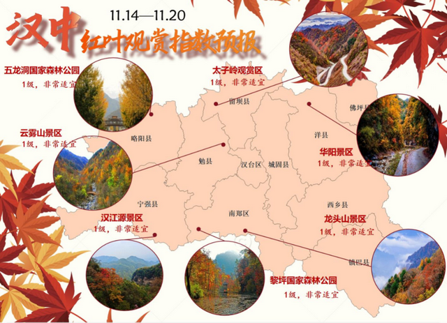 遇见最美红叶季！未来一周汉中红叶观赏预报抢先看~