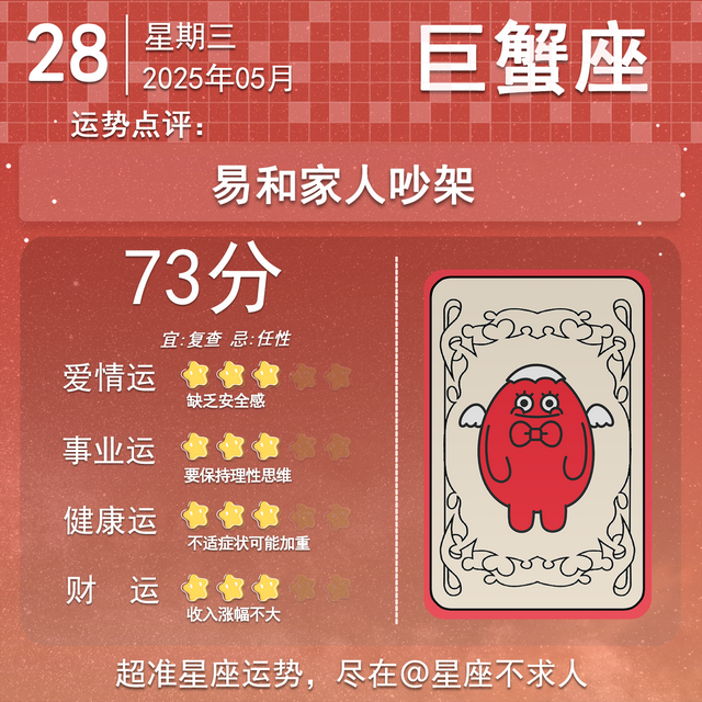 十二星座2025年5月28日运势