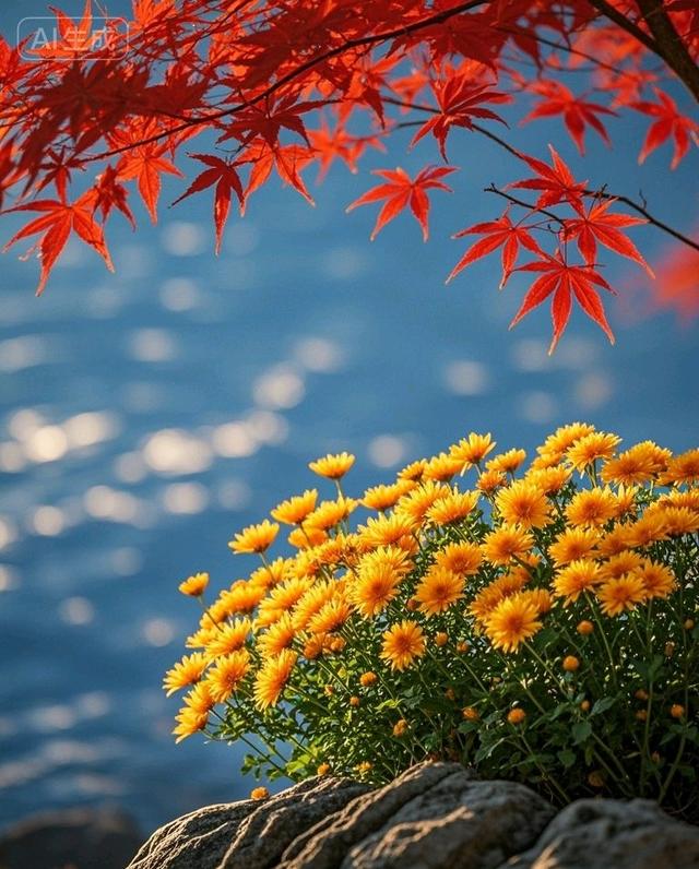 秋意浓时：红枫与菊的极致之美