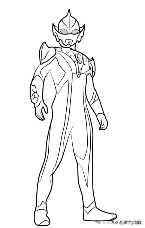 孩子们的最爱，奥特曼线稿资料，临摹涂色