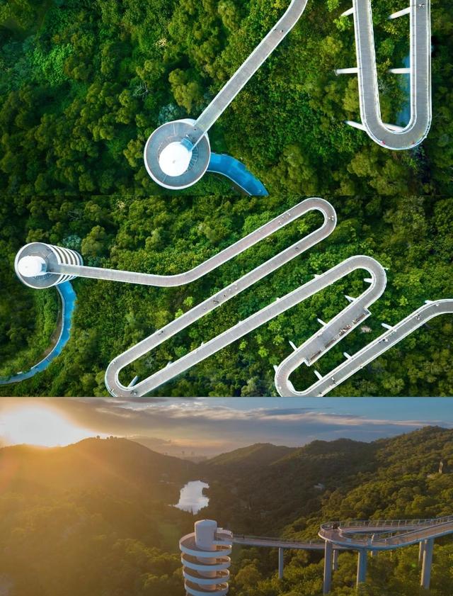 厦门山海健康步道云海线七座特色节点桥，形成一桥一景独特景观