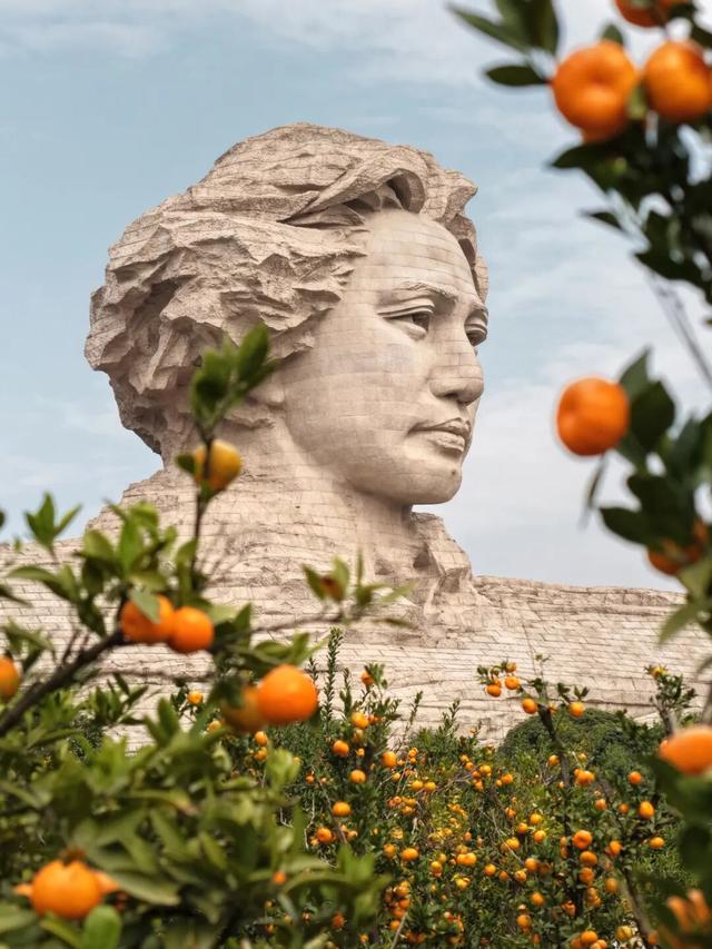 橘子洲，又见橘红染湘江